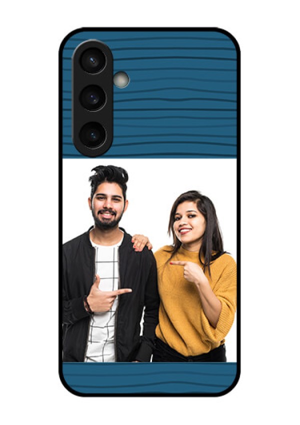 Samsung Galaxy S23 FE 5G Custom Glass Phone Case - Blue Pattern Cover Design