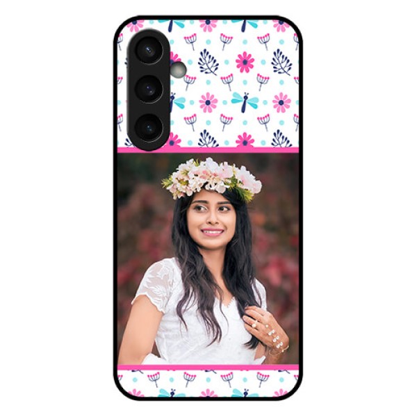Samsung Galaxy S23 FE 5G Custom Glass Phone Case - Colorful Flower Design Samsung Galaxy S23 FE 5G Custom Glass Phone Case - Colorful Flower Design