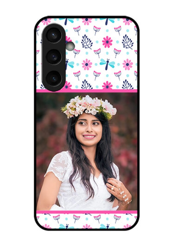 Samsung Galaxy S23 FE 5G Custom Glass Phone Case - Colorful Flower Design
