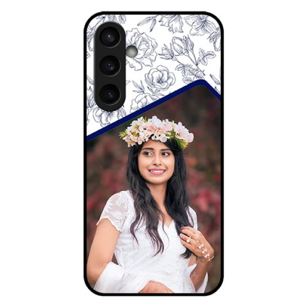 Samsung Galaxy S23 FE 5G Custom Glass Phone Case - Classy Floral Design Samsung Galaxy S23 FE 5G Custom Glass Phone Case - Classy Floral Design