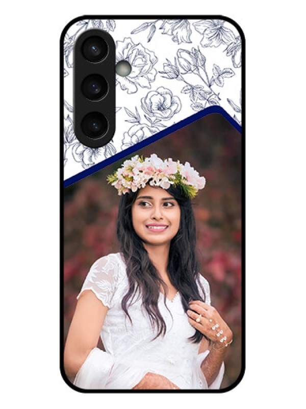 Custom Samsung Galaxy S23 FE 5G Custom Glass Phone Case - Classy Floral Design