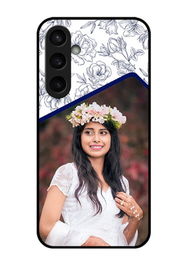 Samsung Galaxy S23 FE 5G Custom Glass Phone Case - Classy Floral Design
