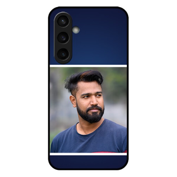 Samsung Galaxy S23 FE 5G Custom Glass Phone Case - Simple Royal Blue Design Samsung Galaxy S23 FE 5G Custom Glass Phone Case - Simple Royal Blue Design