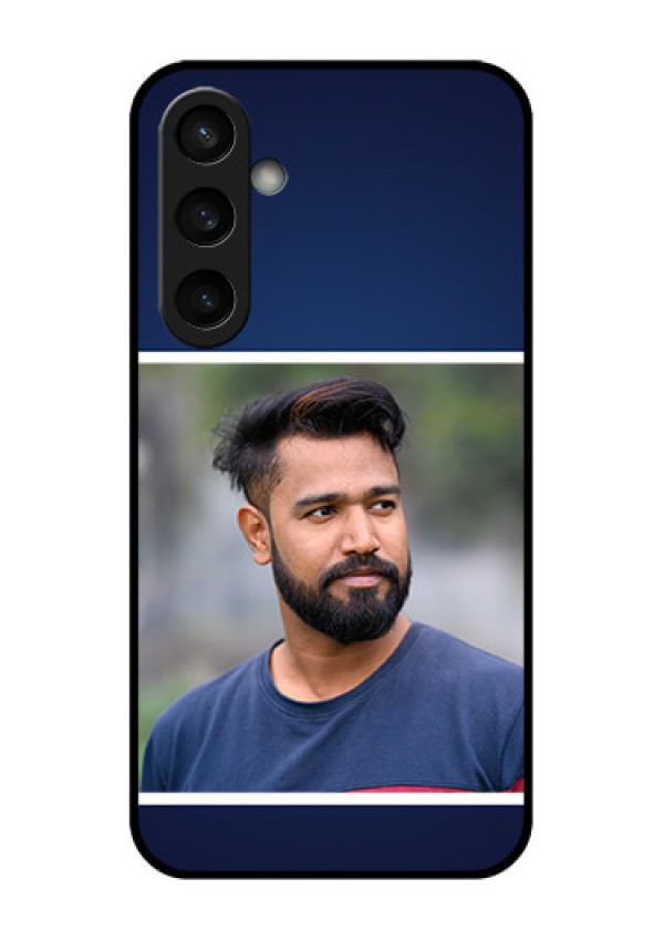 Samsung Galaxy S23 FE 5G Custom Glass Phone Case - Simple Royal Blue Design