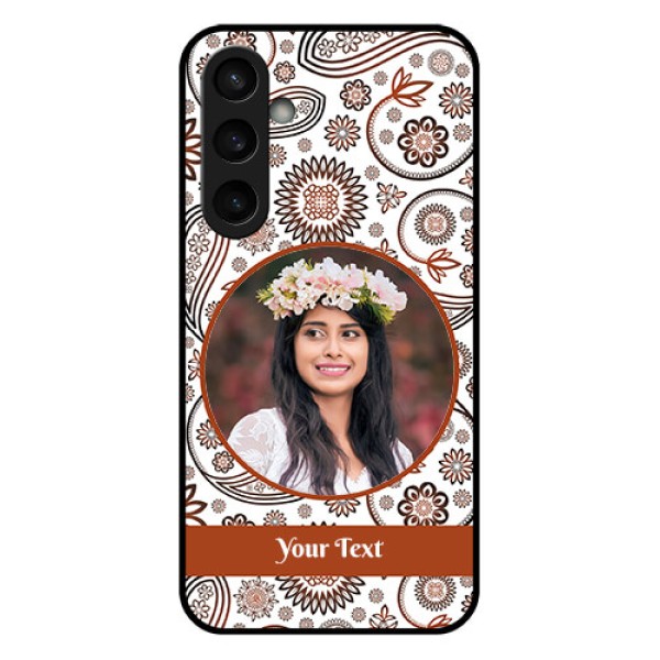 Samsung Galaxy S23 FE 5G Custom Glass Phone Case - Abstract Flower Design