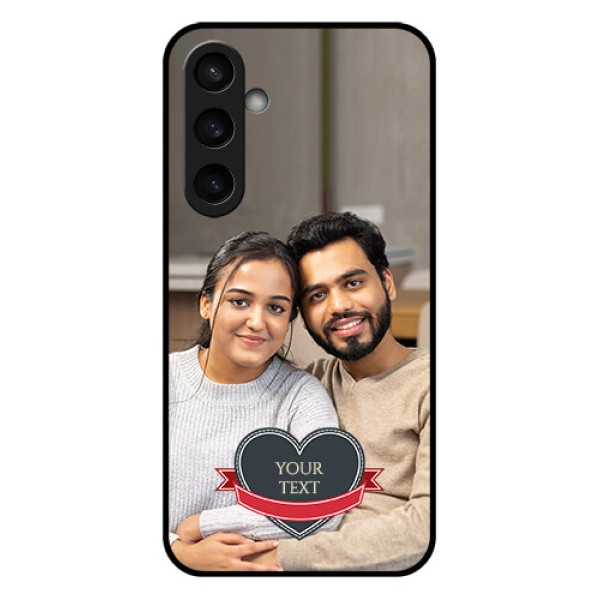 Samsung Galaxy S23 FE 5G Custom Glass Phone Case - Just Married Couple Design Samsung Galaxy S23 FE 5G Custom Glass Phone Case - Just Married Couple Design