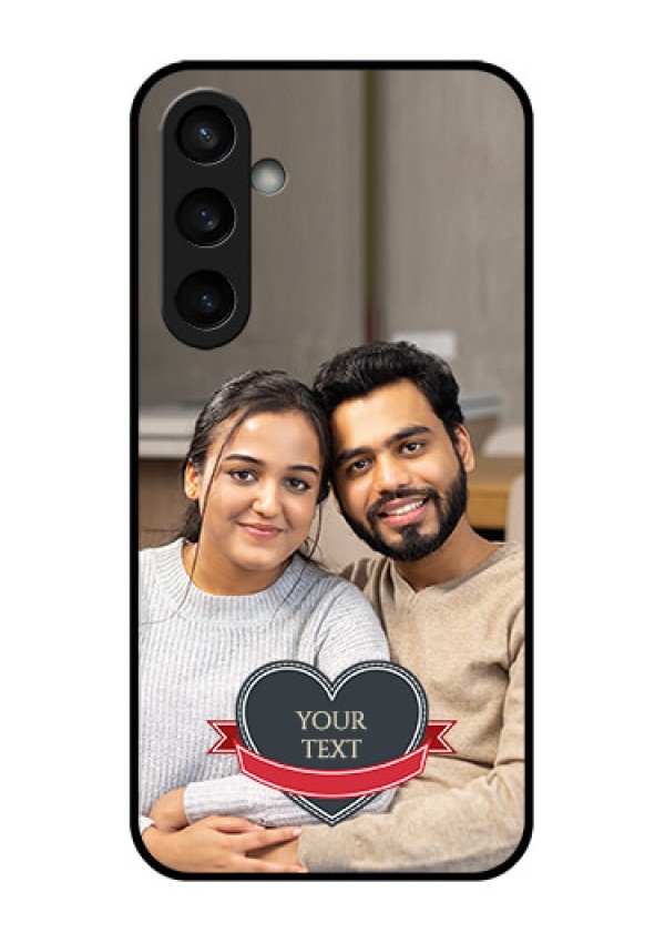 Samsung Galaxy S23 FE 5G Custom Glass Phone Case - Just Married Couple Design