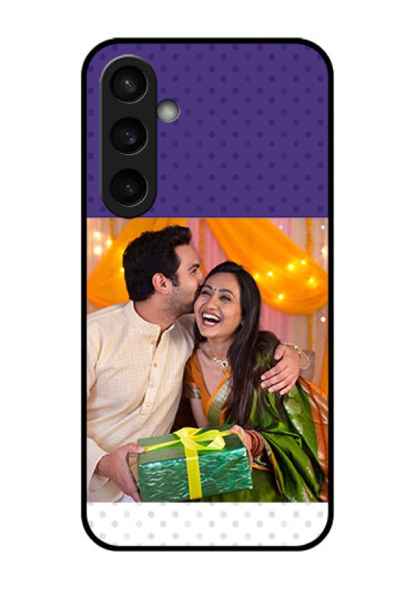 Samsung Galaxy S23 FE 5G Custom Glass Phone Case - Violet Colored Pattern Design
