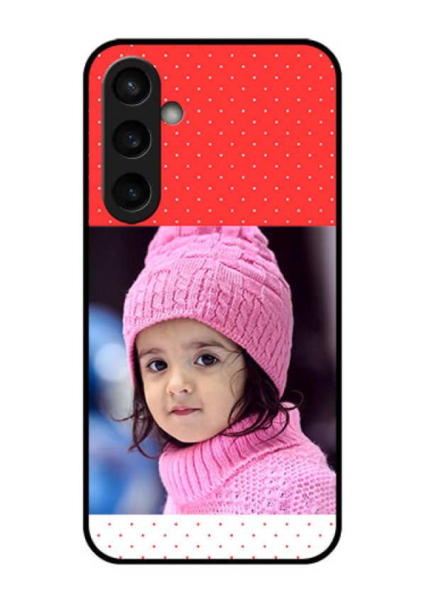 Samsung Galaxy S23 FE 5G Custom Glass Phone Case - Red Pattern Design