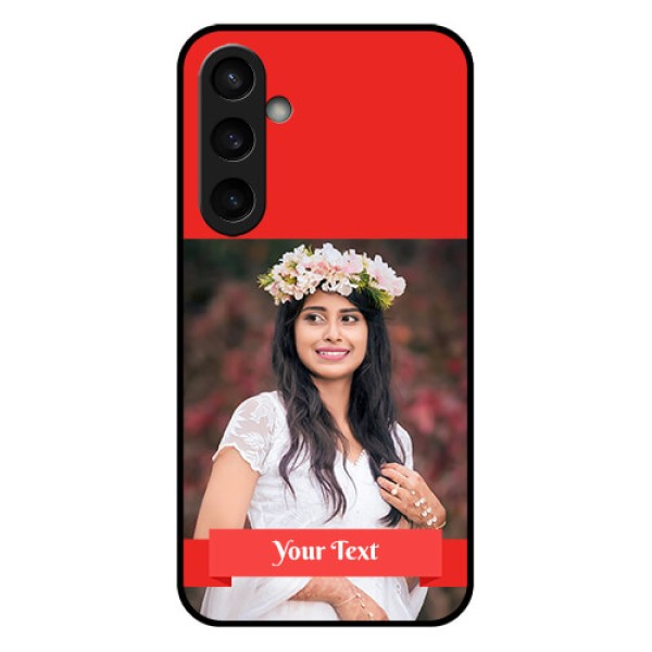 Samsung Galaxy S23 FE 5G Custom Glass Phone Case - Simple Red Color Design Samsung Galaxy S23 FE 5G Custom Glass Phone Case - Simple Red Color Design