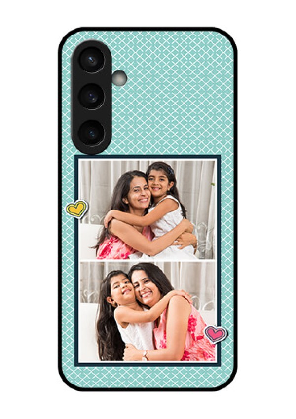 Samsung Galaxy S23 FE 5G Custom Glass Phone Case - 2 Image Holder With Pattern Design