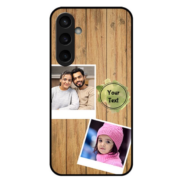 Samsung Galaxy S23 FE 5G Custom Glass Phone Case - Wooden Texture Design