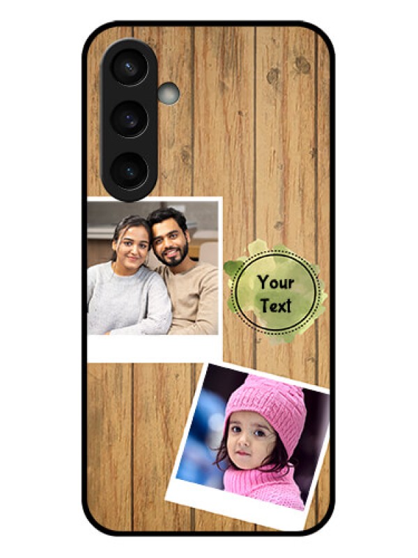 Custom Samsung Galaxy S23 FE 5G Custom Glass Phone Case - Wooden Texture Design