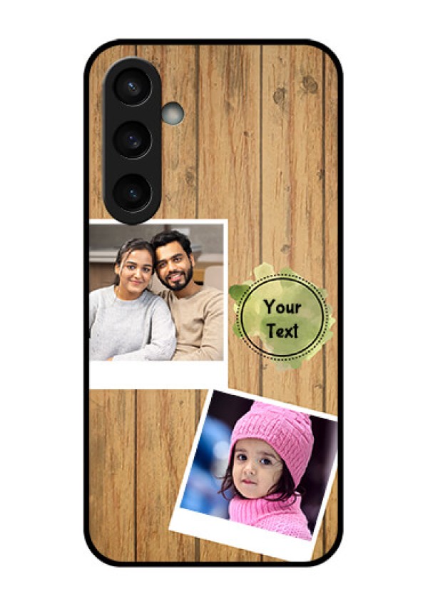 Samsung Galaxy S23 FE 5G Custom Glass Phone Case - Wooden Texture Design