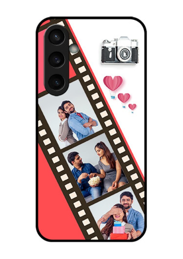 Samsung Galaxy S23 FE 5G Custom Glass Phone Case - 3 Image Holder With Film Reel