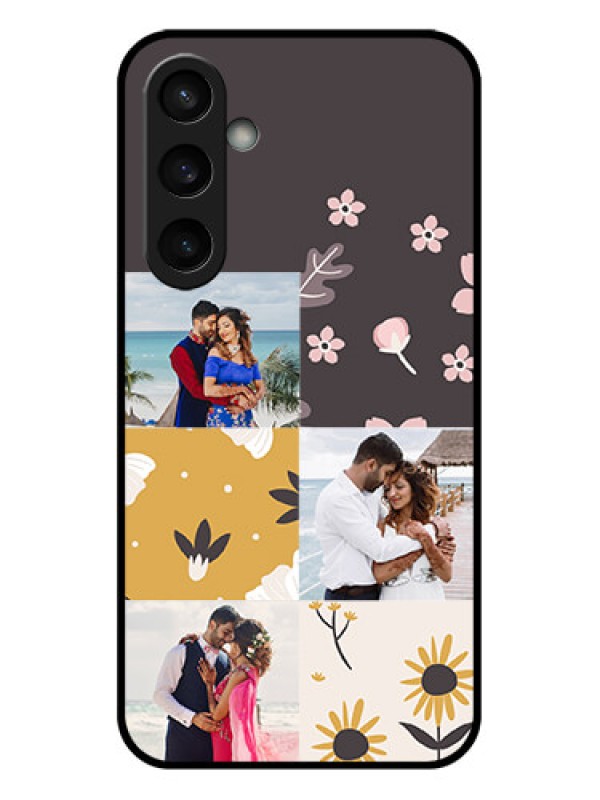 Custom Samsung Galaxy S23 FE 5G Custom Glass Phone Case - 3 Images With Floral Design