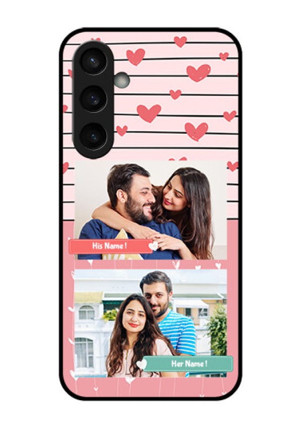 Samsung Galaxy S23 FE 5G Custom Glass Phone Case - Photo With Heart Design
