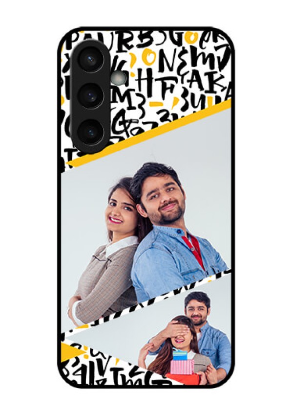 Samsung Galaxy S23 FE 5G Custom Glass Phone Case - Letters Pattern Design