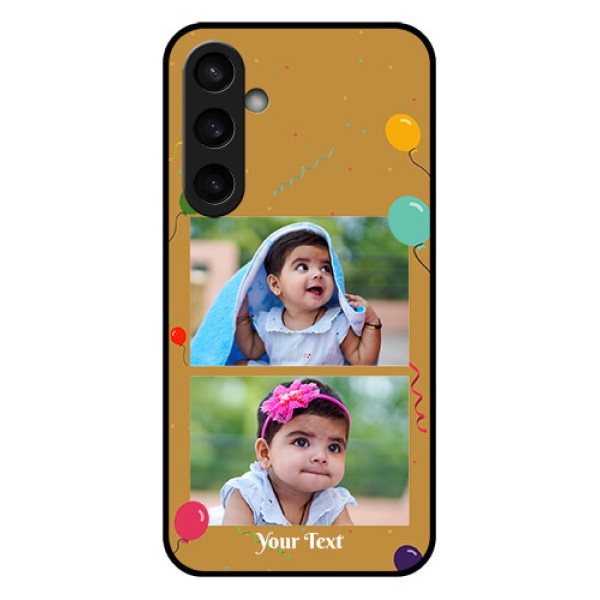 Samsung Galaxy S23 FE 5G Custom Glass Phone Case - Image Holder With Birthday Celebrations Design Samsung Galaxy S23 FE 5G Custom Glass Phone Case - Image Holder With Birthday Celebrations Design