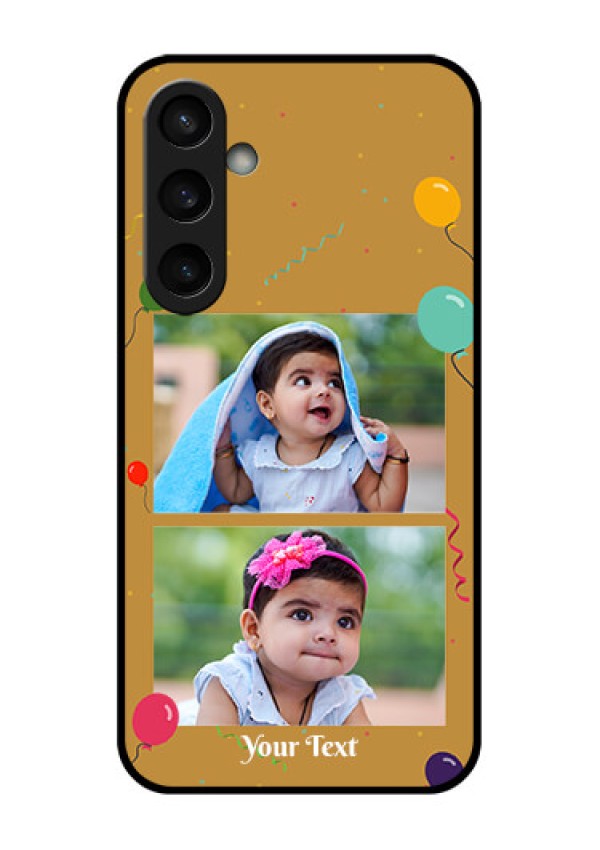 Samsung Galaxy S23 FE 5G Custom Glass Phone Case - Image Holder With Birthday Celebrations Design