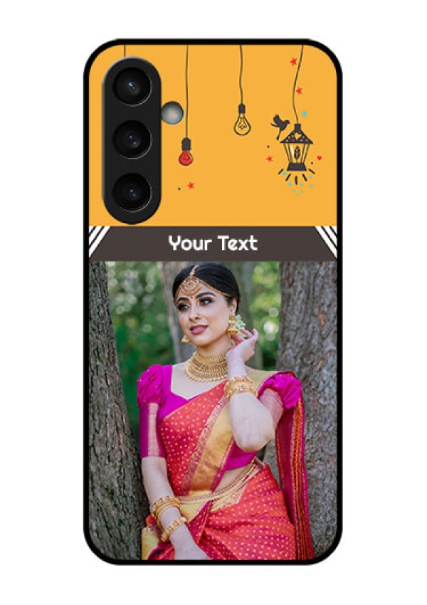 Samsung Galaxy S23 FE 5G Custom Glass Phone Case - With Family Picture And Icons
