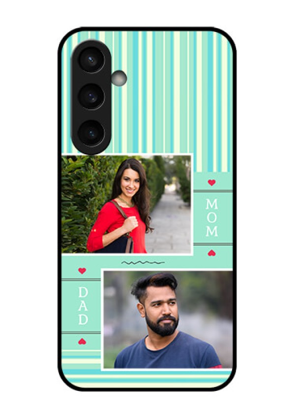 Samsung Galaxy S23 FE 5G Custom Glass Phone Case - Mom & Dad Pic Design
