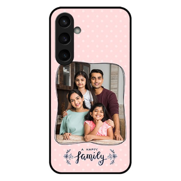 Samsung Galaxy S23 FE 5G Custom Glass Phone Case - Family With Dots Design Samsung Galaxy S23 FE 5G Custom Glass Phone Case - Family With Dots Design