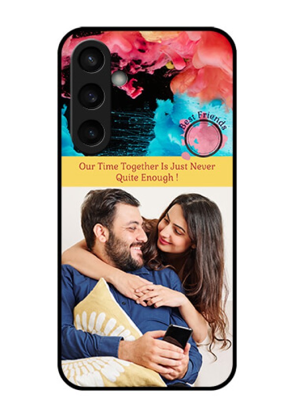 Samsung Galaxy S23 FE 5G Custom Glass Phone Case - Quote With Acrylic Painting Design