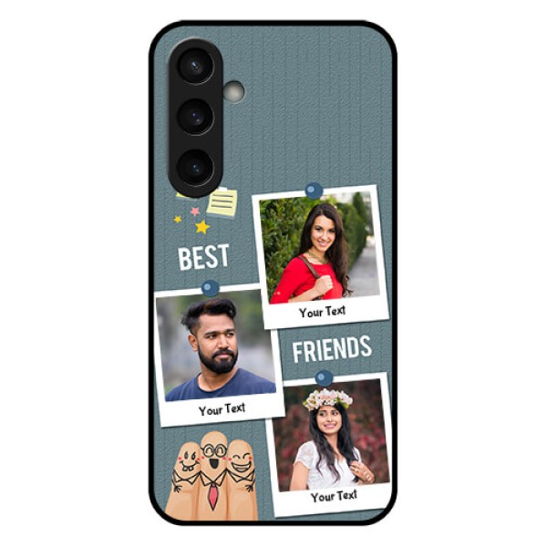 Samsung Galaxy S23 FE 5G Custom Glass Phone Case - Sticky Frames And Friendship Design Samsung Galaxy S23 FE 5G Custom Glass Phone Case - Sticky Frames And Friendship Design