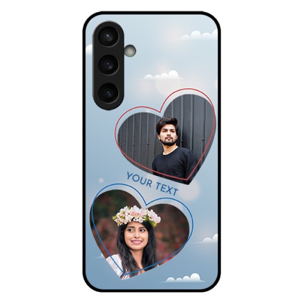 Samsung Galaxy S23 FE 5G Custom Glass Phone Case - Blue Color Couple Design Samsung Galaxy S23 FE 5G Custom Glass Phone Case - Blue Color Couple Design