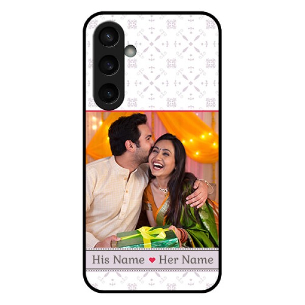 Samsung Galaxy S23 FE 5G Custom Glass Phone Case - With Photo And Ethnic Design Samsung Galaxy S23 FE 5G Custom Glass Phone Case - With Photo And Ethnic Design