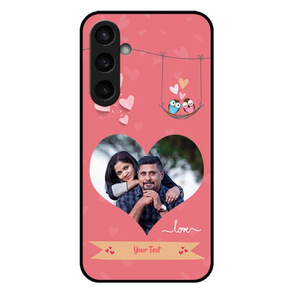 Samsung Galaxy S23 FE 5G Custom Glass Phone Case - Peach Color Love Design Samsung Galaxy S23 FE 5G Custom Glass Phone Case - Peach Color Love Design