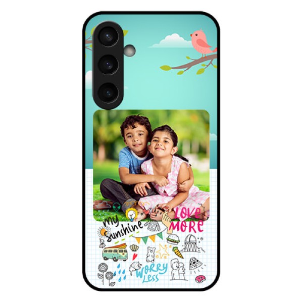 Samsung Galaxy S23 FE 5G Custom Glass Phone Case - Doodle Love Design