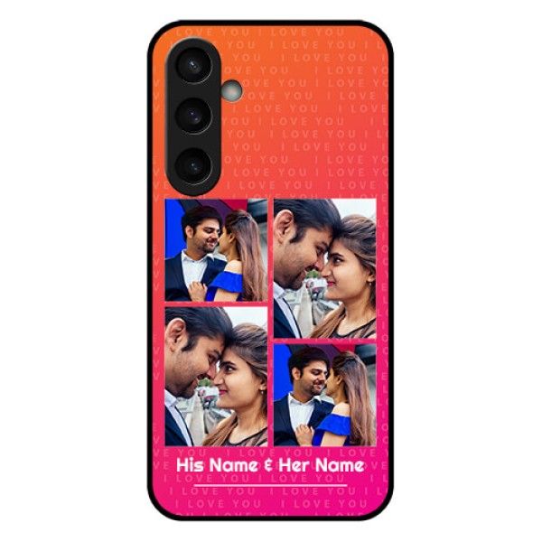 Samsung Galaxy S23 FE 5G Custom Glass Phone Case - I Love You Pink Design Samsung Galaxy S23 FE 5G Custom Glass Phone Case - I Love You Pink Design