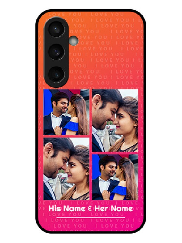 Custom Samsung Galaxy S23 FE 5G Custom Glass Phone Case - I Love You Pink Design