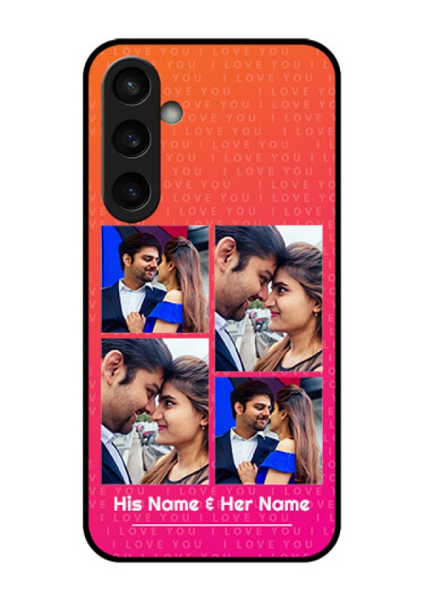 Samsung Galaxy S23 FE 5G Custom Glass Phone Case - I Love You Pink Design