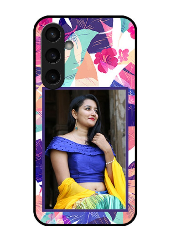 Samsung Galaxy S23 FE 5G Custom Glass Phone Case - Abstract Floral Design