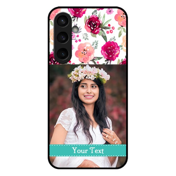 Samsung Galaxy S23 FE 5G Custom Glass Phone Case - Water Colors Floral Design Samsung Galaxy S23 FE 5G Custom Glass Phone Case - Water Colors Floral Design