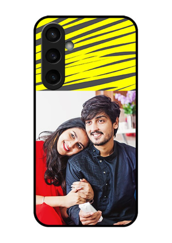 Samsung Galaxy S23 FE 5G Custom Glass Phone Case - Yellow Abstract Design