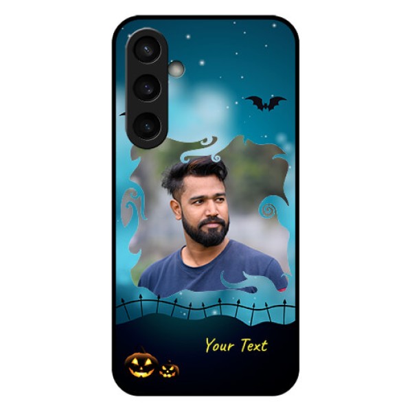 Samsung Galaxy S23 FE 5G Custom Glass Phone Case - Halloween Frame Design Samsung Galaxy S23 FE 5G Custom Glass Phone Case - Halloween Frame Design