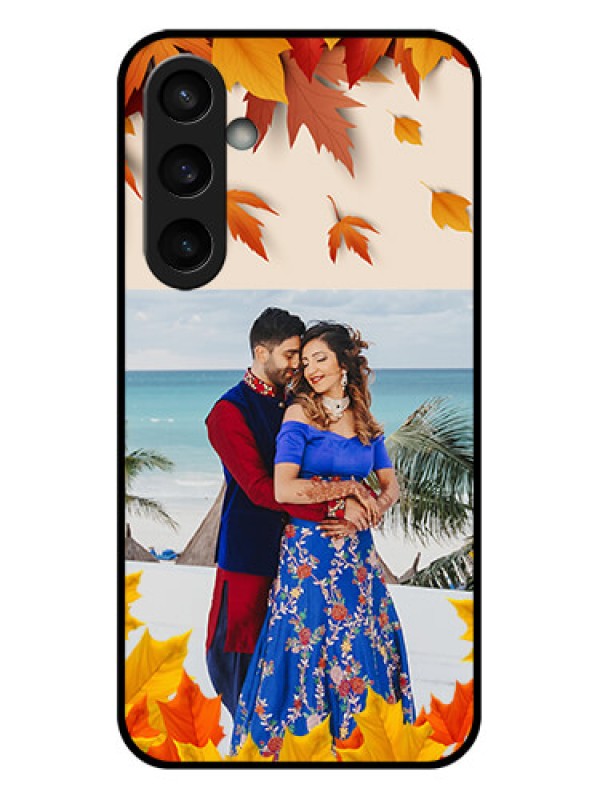 Custom Samsung Galaxy S23 FE 5G Custom Glass Phone Case - Autumn Maple Leaves Design