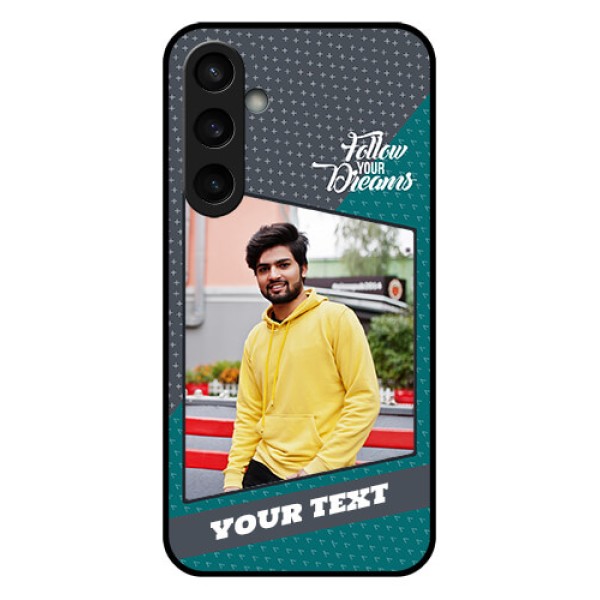 Samsung Galaxy S23 FE 5G Custom Glass Phone Case - Background Pattern Design With Quote Samsung Galaxy S23 FE 5G Custom Glass Phone Case - Background Pattern Design With Quote
