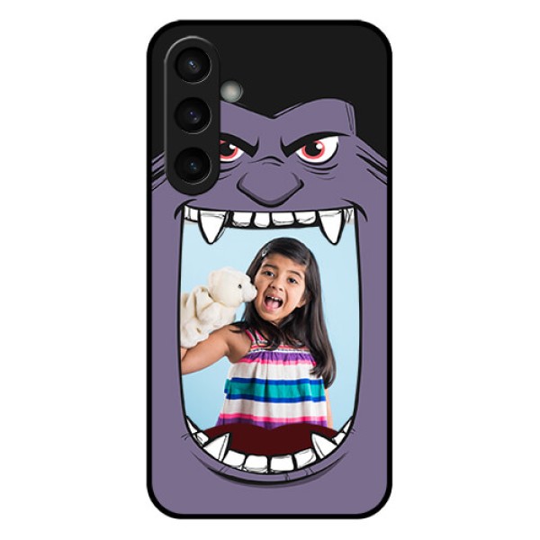 Samsung Galaxy S23 FE 5G Custom Glass Phone Case - Angry Monster Design Samsung Galaxy S23 FE 5G Custom Glass Phone Case - Angry Monster Design
