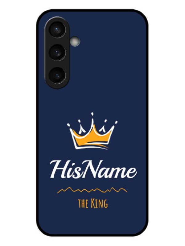 Custom Samsung Galaxy S23 FE 5G Custom Glass Phone Case - King With Name Design