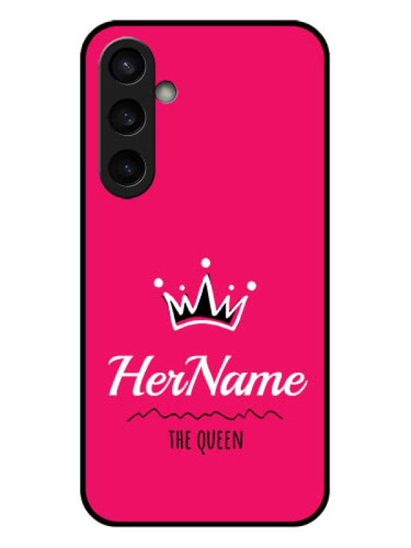 Custom Samsung Galaxy S23 FE 5G Custom Glass Phone Case - Queen With Name Design