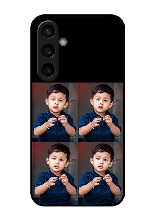 Samsung Galaxy S23 FE 5G Custom Glass Phone Case - 4 Image Holder Design