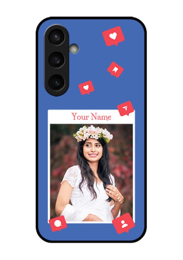Samsung Galaxy S23 FE 5G Custom Glass Phone Case - Like Share And Comment Design