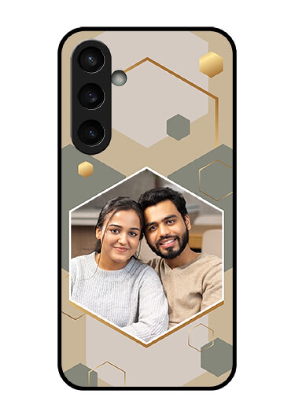 Samsung Galaxy S23 FE 5G Custom Glass Phone Case - Stylish Hexagon Pattern Design