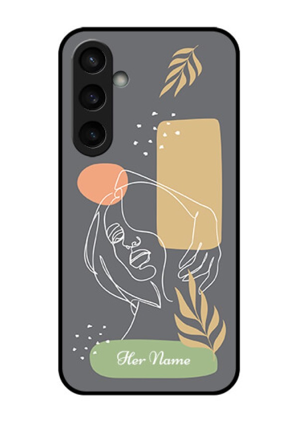 Samsung Galaxy S23 FE 5G Custom Glass Phone Case - Gazing Woman Line Art Design
