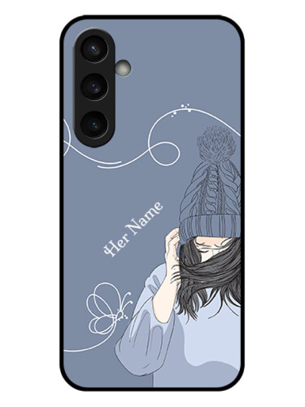 Custom Samsung Galaxy S23 FE 5G Custom Glass Phone Case - Girl In Winter Outfit Design